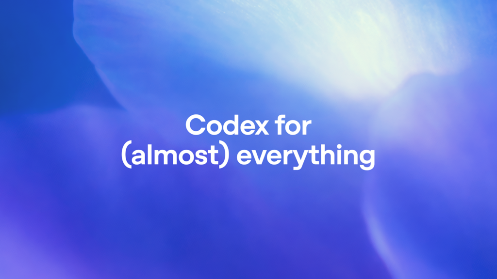 OpenAI Codex for almost everything 官方主視覺圖