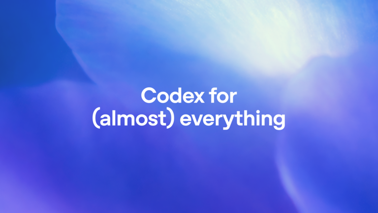 OpenAI Codex for almost everything 官方主視覺圖
